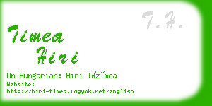 timea hiri business card